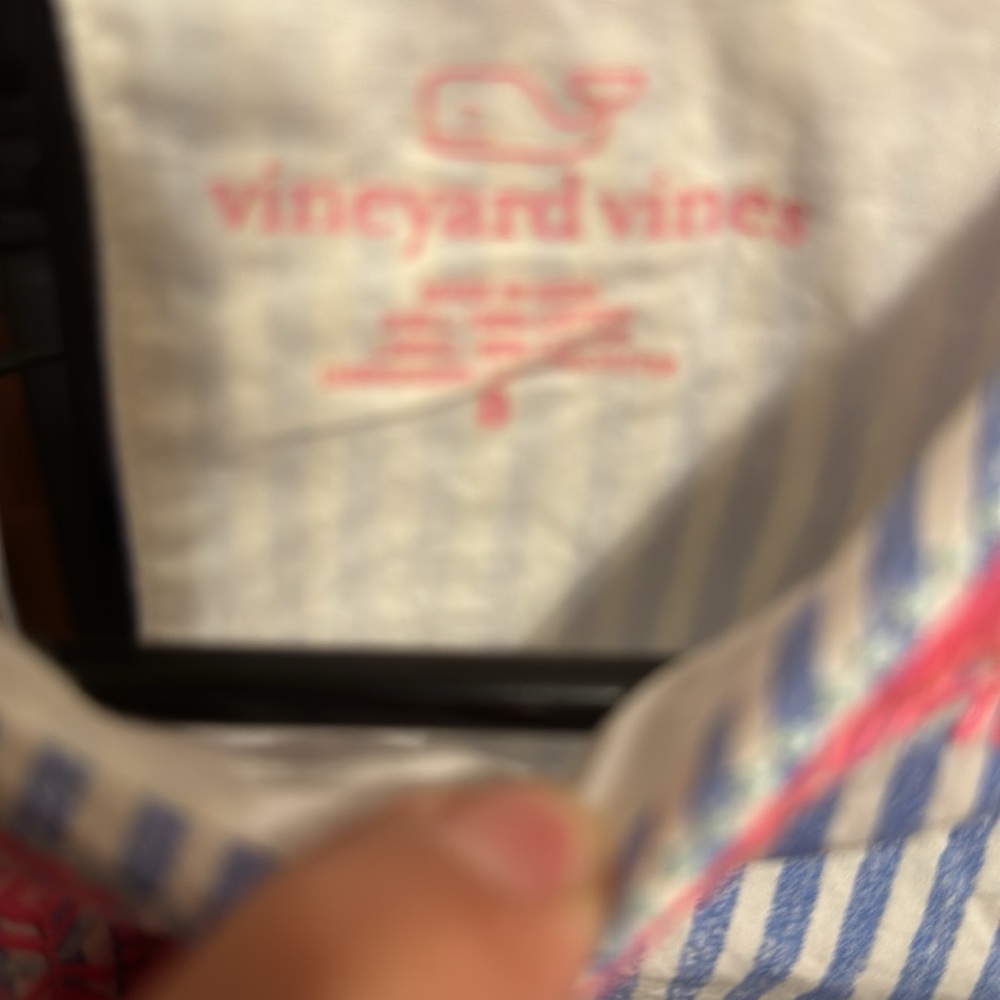 🐳 Vineyard Vines Blue and Pink Striped Kids dress - Picture 2 of 4